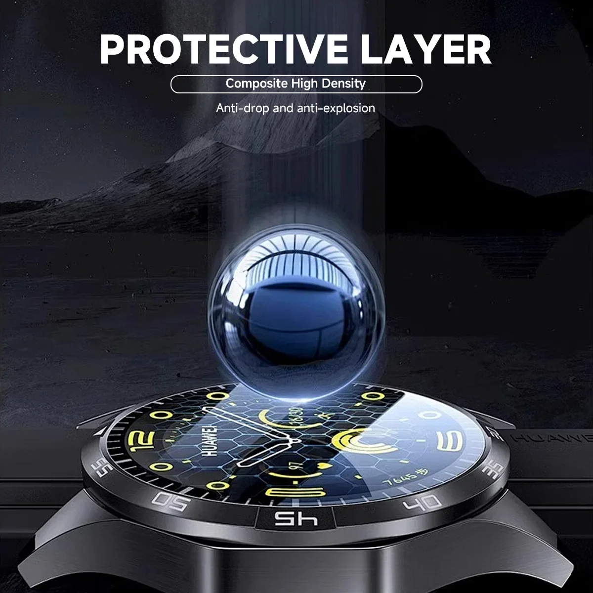 Screen Protector for Amazfit Balance, Tempered Glass, Smart Watch Screen Protector, 9H, 2.5D Film