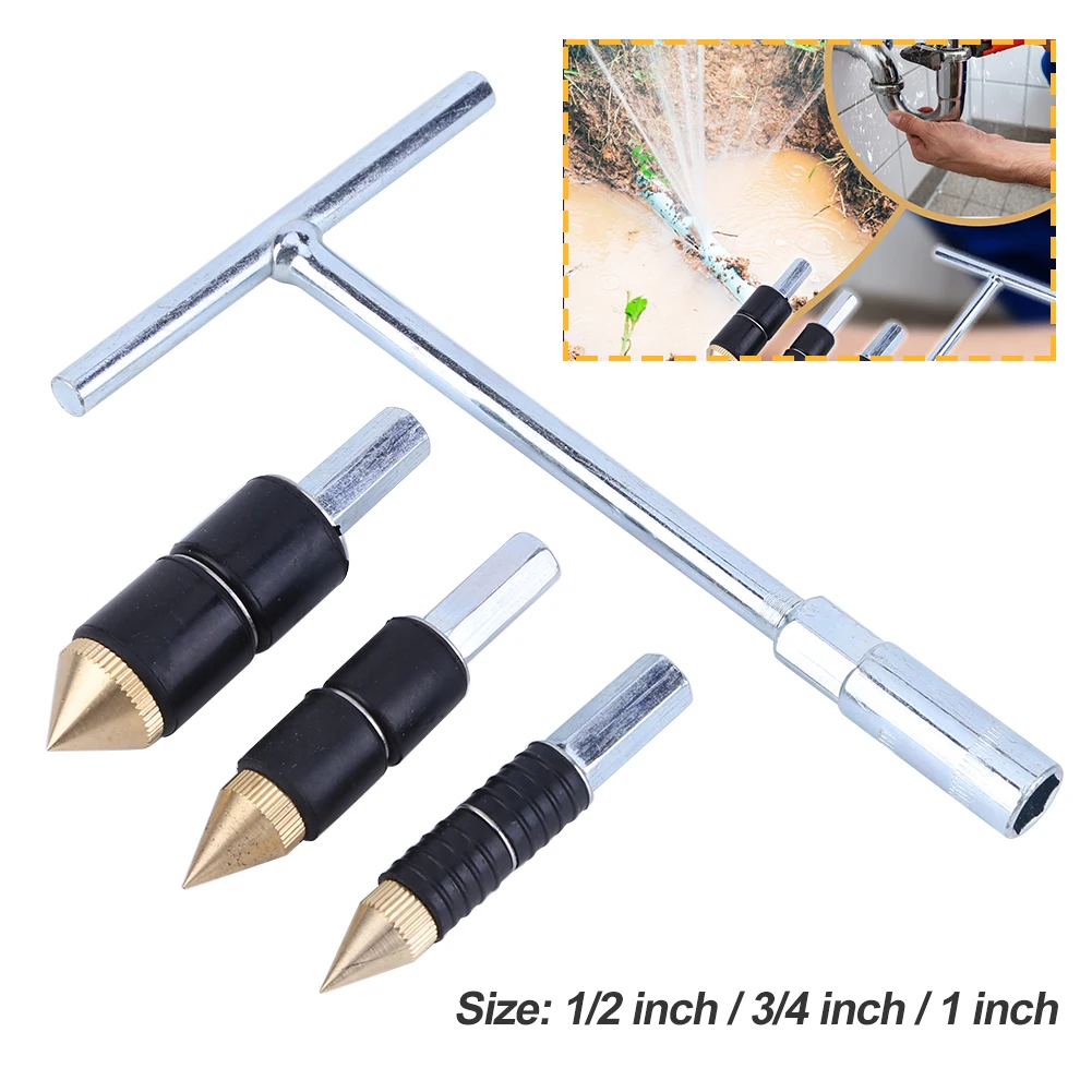 1 Set Tube Water Stop Needle 1 Inch/1/2 Inch/3/4 Inch PPR Tube Tunnels Plug Stainless Steel for Kitchen Bathroom Repair Plumbing