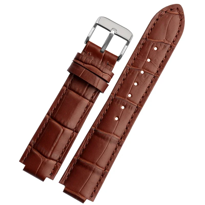 Genuine Leather Watch Strap for Cartier Blue Balloon Series W69012Z4 Diamond Raised Mouth Soft Comfortable Watchband Accessories