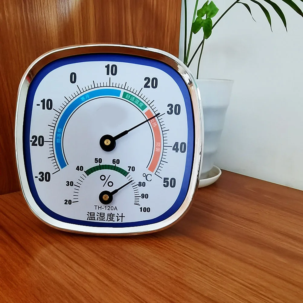 Hygrometer Thermometer Outdoor Temperature -30 - 50℃ 120x120x23mm 20 - 99%RH Gauge Humidity No Battery Required