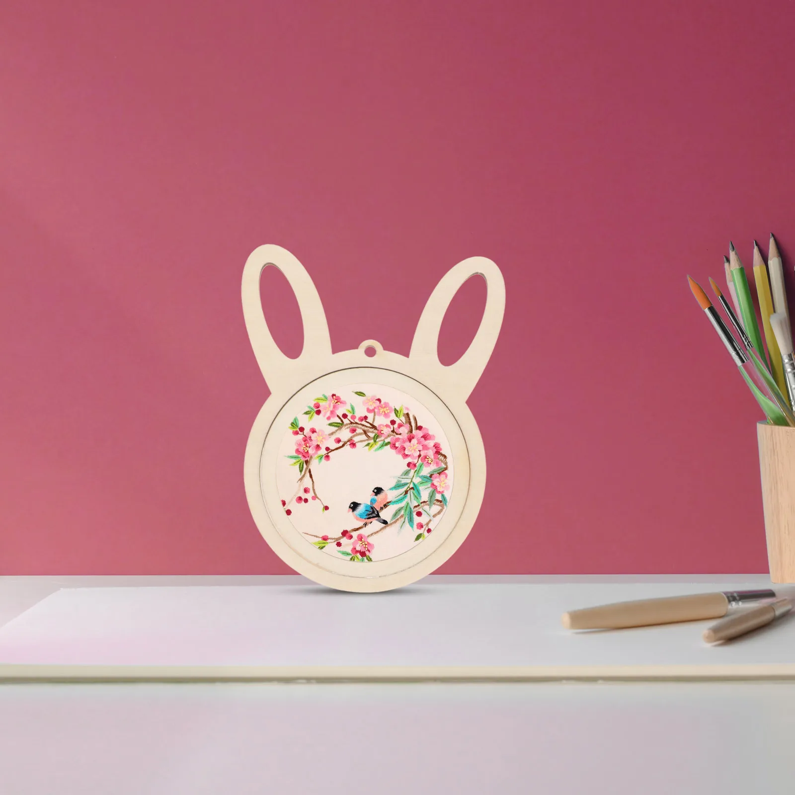 

3Pcs Wood Cross Stitch Hoop Small Embroidery Frame Kit for Handcraft Wall Decor Garland Ornament Sewing Embroidery Tools