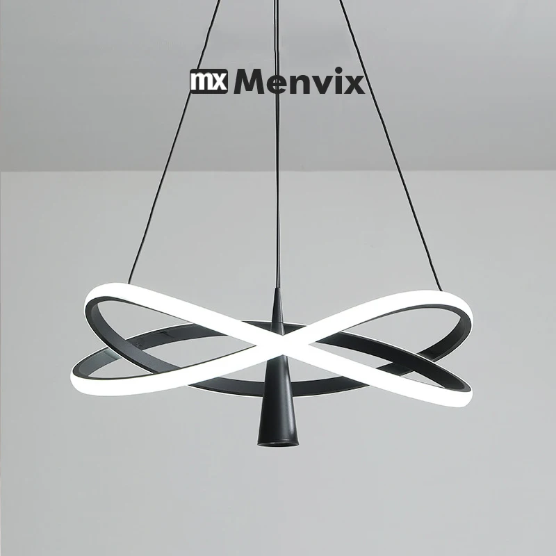 Modern Round LED Chandeliers for Living Room Dining Room Kitchen Island Luster Pendant Lights Fixture Home Decor Indoor Lighting