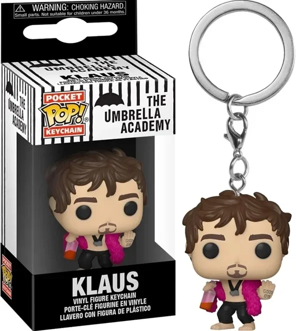 FUNKO Pocket The Umbrella Academy KLAUS Pocket Keychain Figure Toy POGO NUMBER FIVE VANYA Collectible Model Doll Toys for gifts