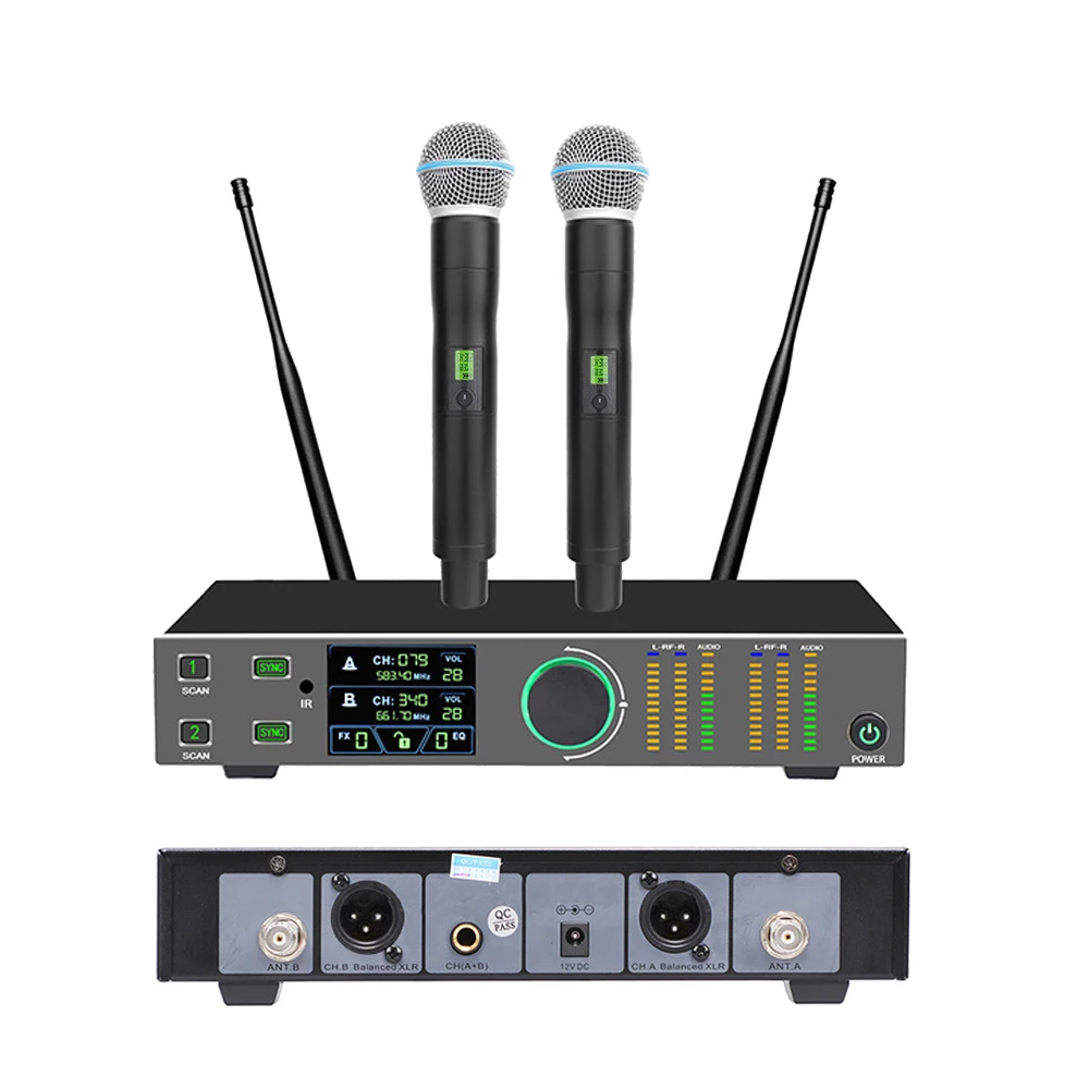 EW100 G4 Advanced 2 TFT-Beta58 Handheld Wireless Microphone System 200 Channel 2 Beta58a Stage Concert Karaoke