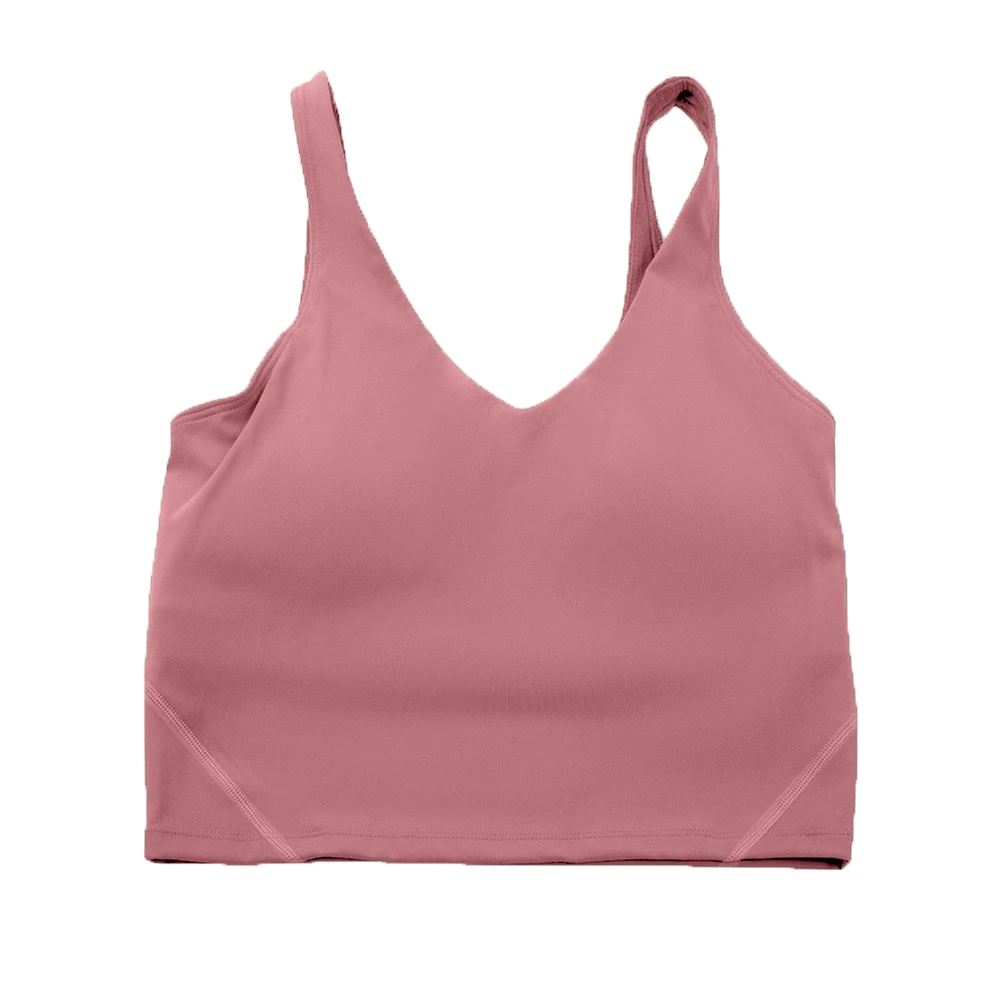 Sujetador deportivo de Yoga para mujer, espalda en U, reunión de alta calidad, Fitness, correr, a prueba de golpes, secado rápido, camiseta sin mangas deportiva transpirable