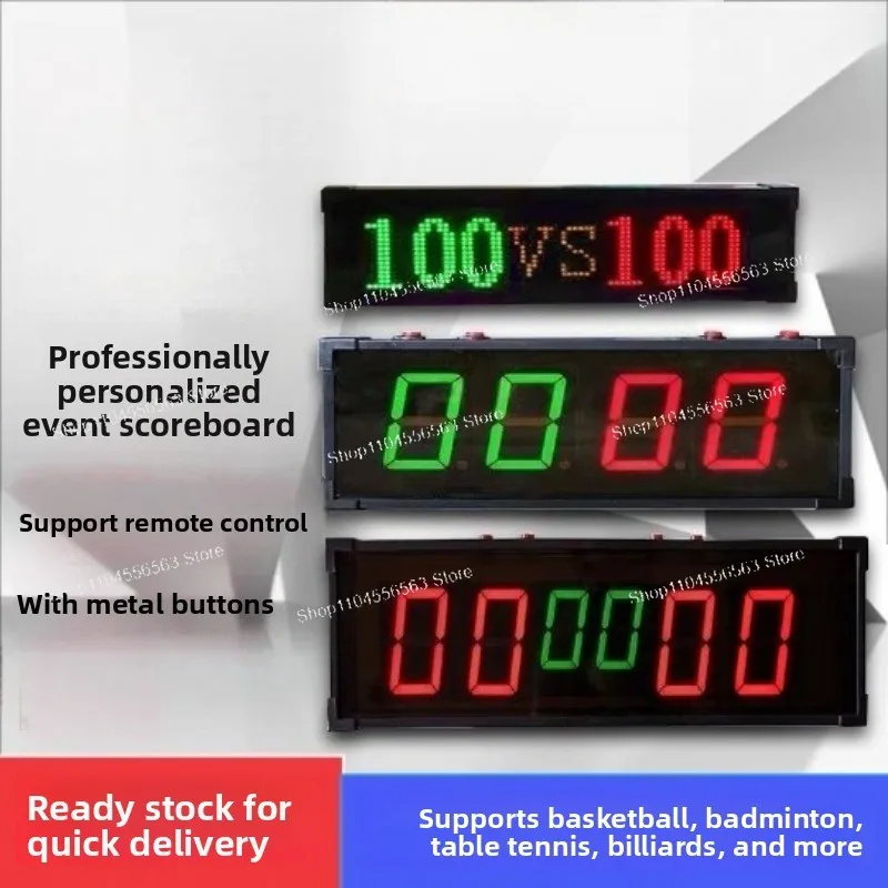 Basketball Game-Specific LED Electronic Scoreboard, 24-Second Timer & Scorer, Professional Match Score Keeper