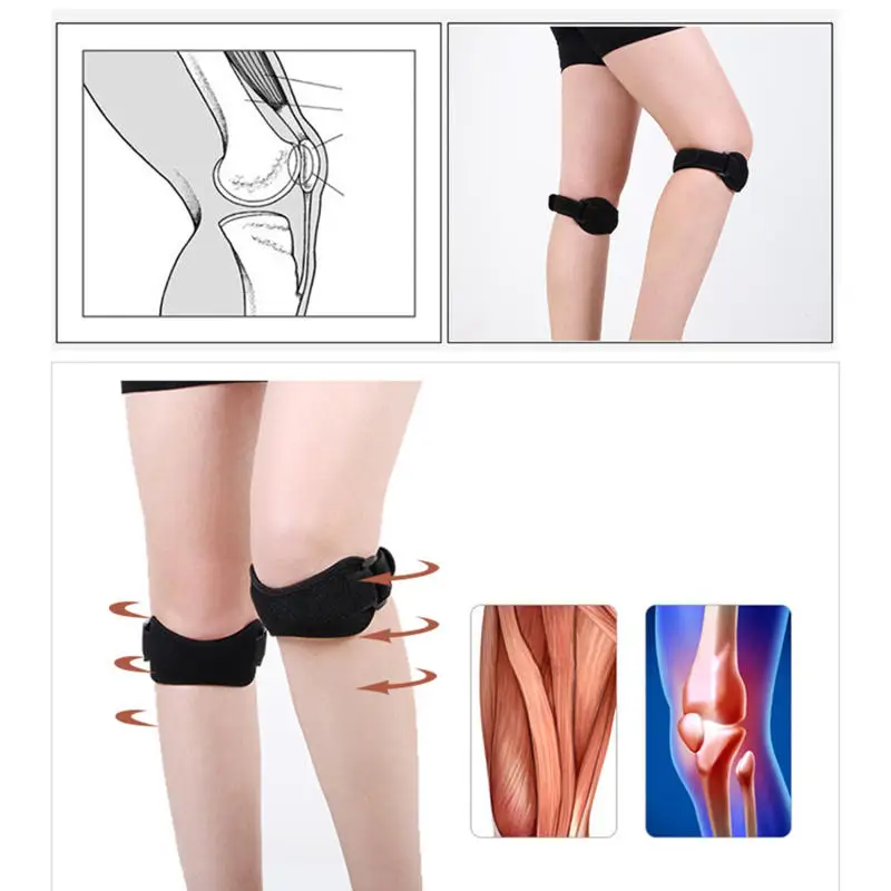 Nieuwe Sport Kneepad Patella Knie Patella Pees Ondersteuning Strap Brace Protector Open Riem Ondersteuning Bandage kniebeschermer kniepijn