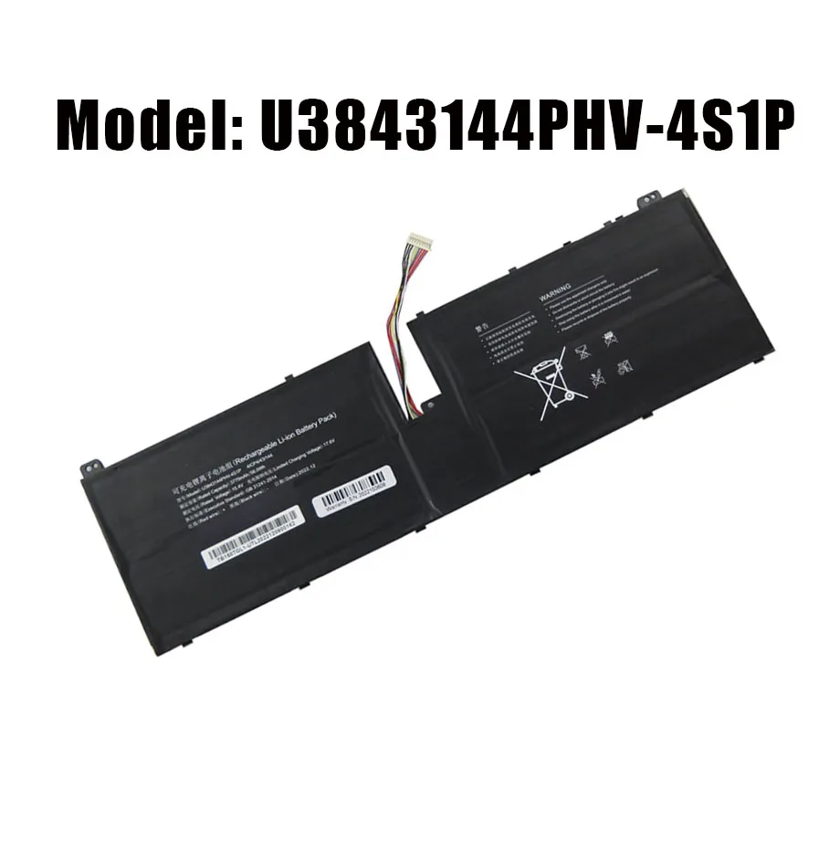

Laptop Battery Model U3843144PHV-4S1P 15.4V 3770MAH 58WH 9 PIN 9 Cable New