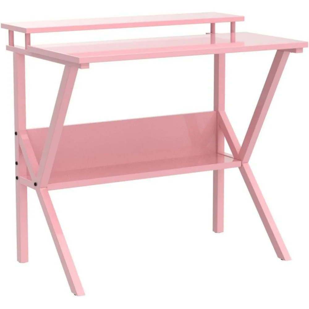 Small Desk, 27.5 Inch Small Computer Desk for Small Spaces, Compact Desk with Storage