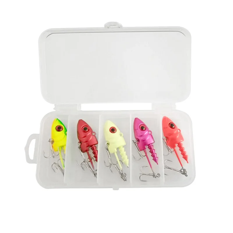 Soft fishing lure with jig head, lure for sea bass, bass, fishing lure, lure for jig, lure for jigging, 5pcs, 16G, 22g