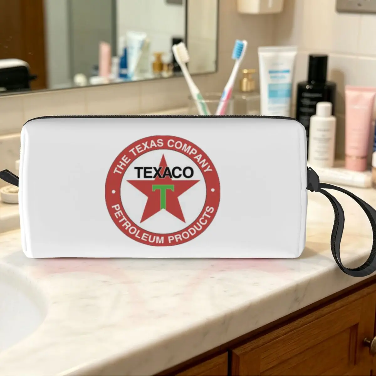 Винтажная косметичка с логотипом Texaco, органайзер для косметики, косметичка для туалетных принадлежностей для женщин, дорожный пенал для косметики