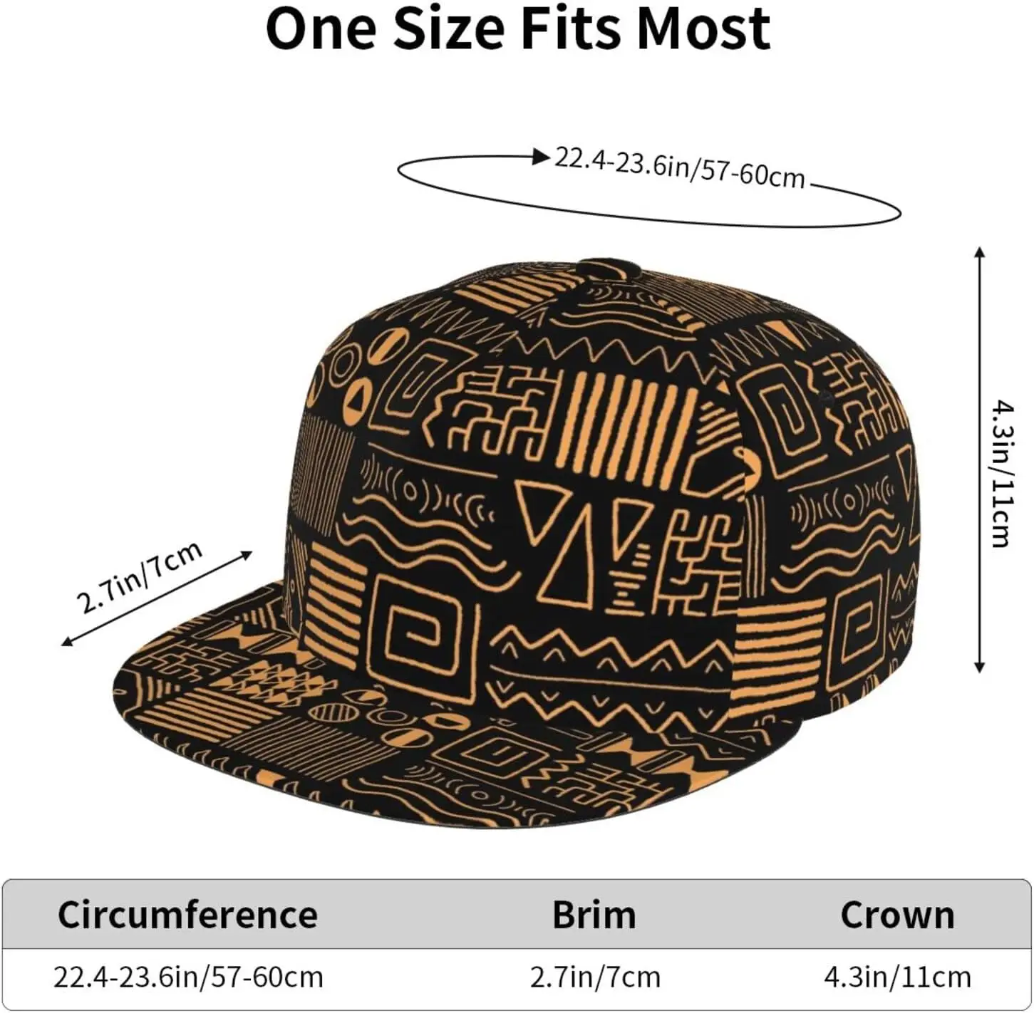 African Baseball Cap for Men Women Adjustable Cute African Print Trucker Hat for Running Workouts Outdoor Activities