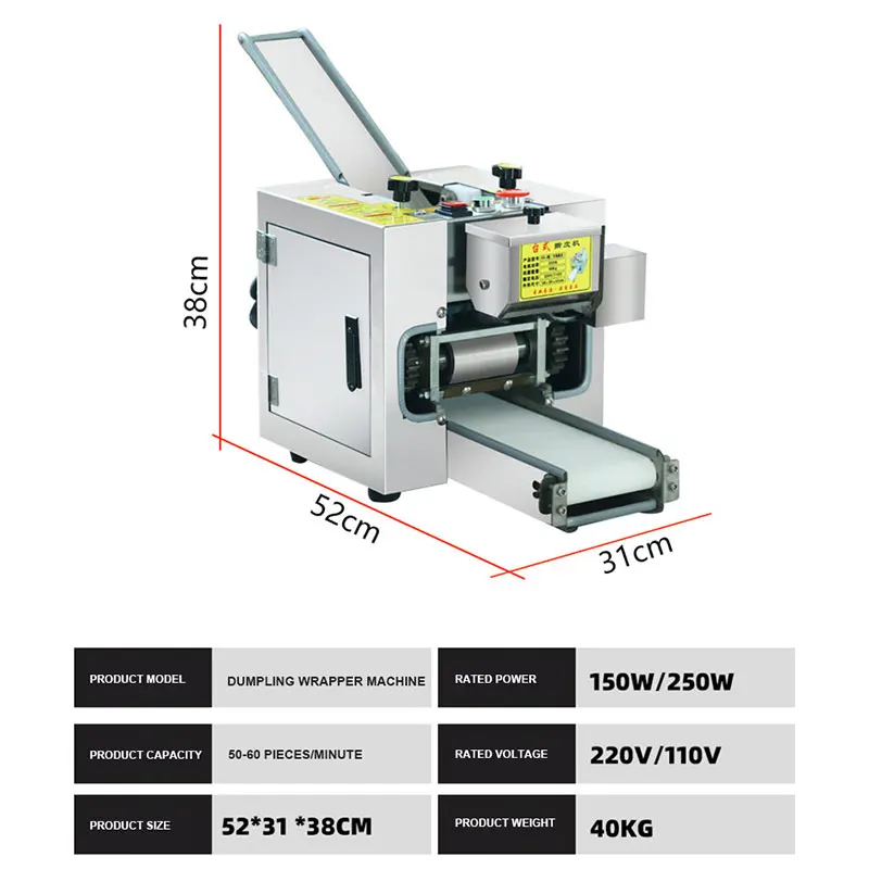 Producto de grano pequeño Papad Momo Empanada Roti Chapati Tortilla Samosa Dumpling Skin Maker