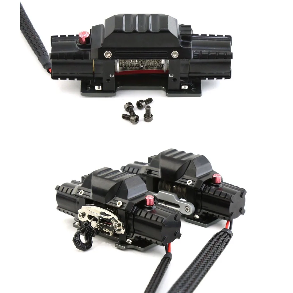 

Двойная лебедка Металлическая электрическая лебедка для 1/10 RC гусеничного автомобиля Traxxas TRX4 Defender AXIAL SCX10 90046 RC4WD D90 D110 Jeep CC01 TT02