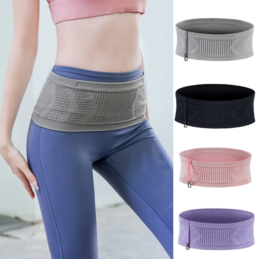 

Running Waist Bag Belt Pouch Phone Case Multifunctional Knit Concealed Purse Bag For Men Women Gym/Outdoor Sport Bags Packet
