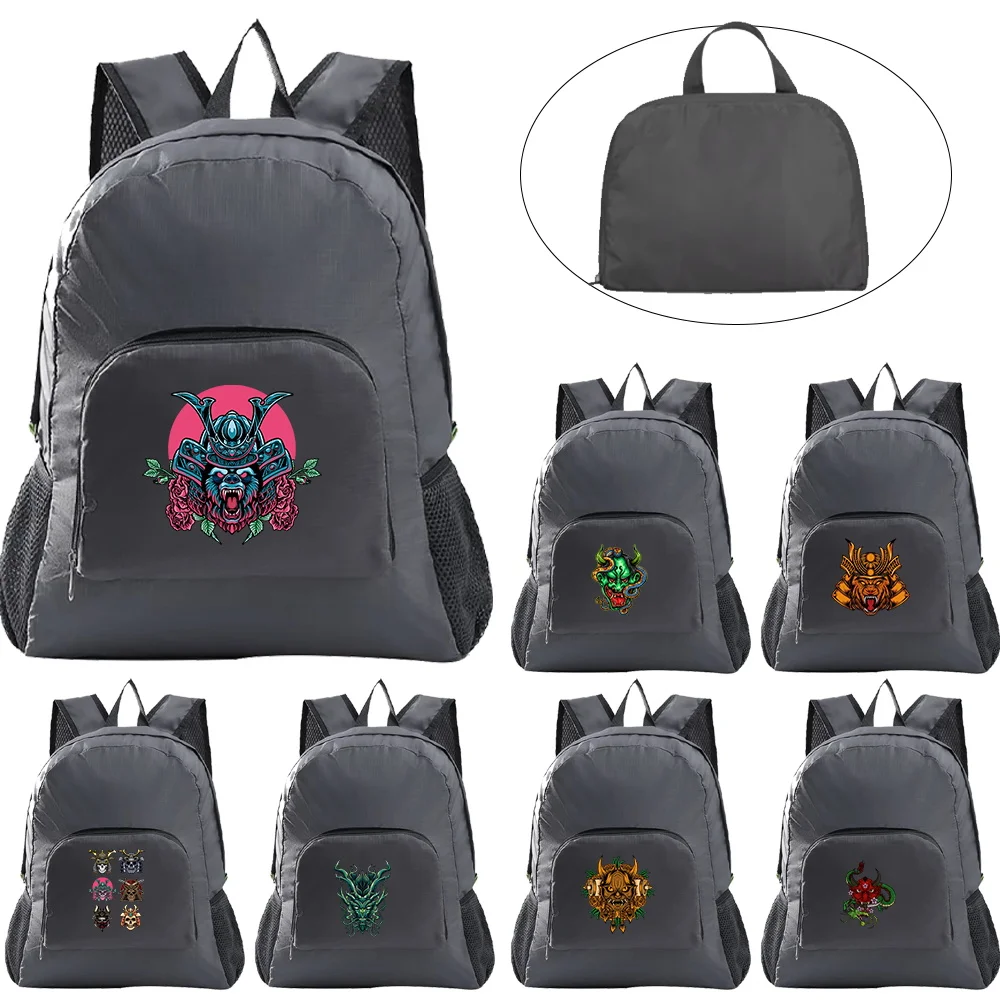

Fashion Simple Monster Printing Lightweight Folding Backpack Hiking Ultra-light Travel Sports Storage Backpack