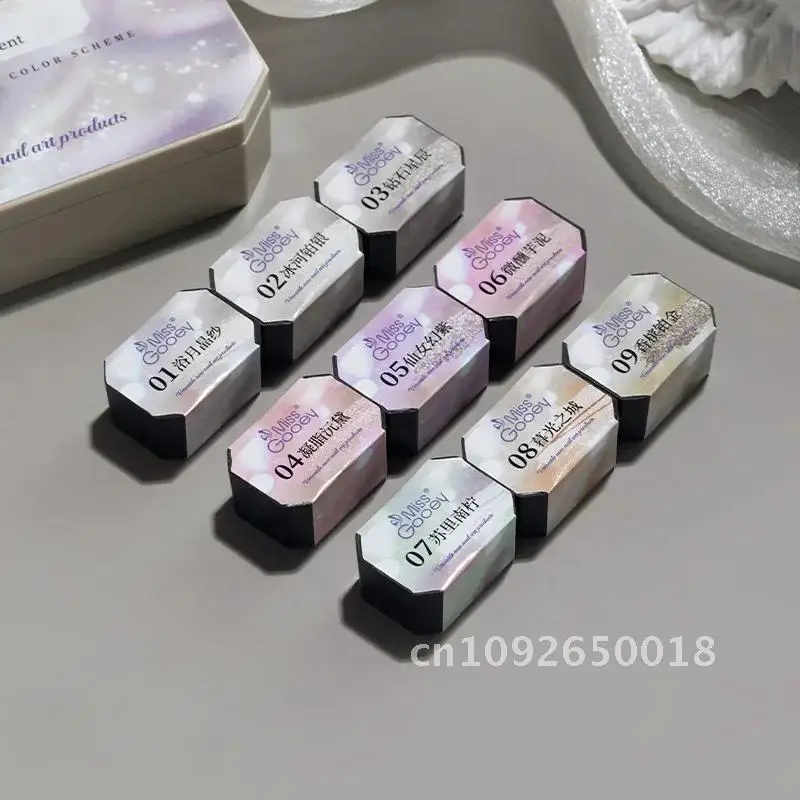 Nuovo 2.5gx9 colori Nail Art Colorato Crema Fata Polvere Decorazione Pigmento Estate per Manicure Design Professionale Pasta