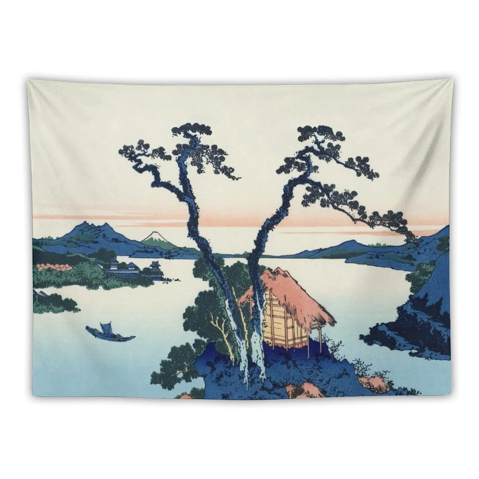 Lake Suwa in the Shinano province Tapestry Decoration Aesthetic Home Decor Aesthetic Christmas Decoration Tapestry