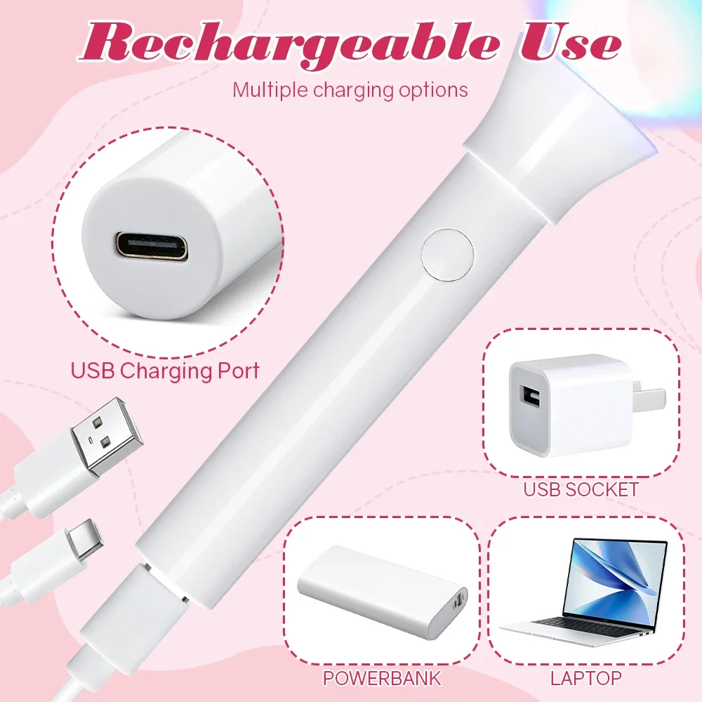 Mini sèche-ongles UV LED portable, lampe à séchage rapide des ongles, aste par USB, mini lampe de poche, stylo pour ongles, durcissement du gel, outils de salon, 18W