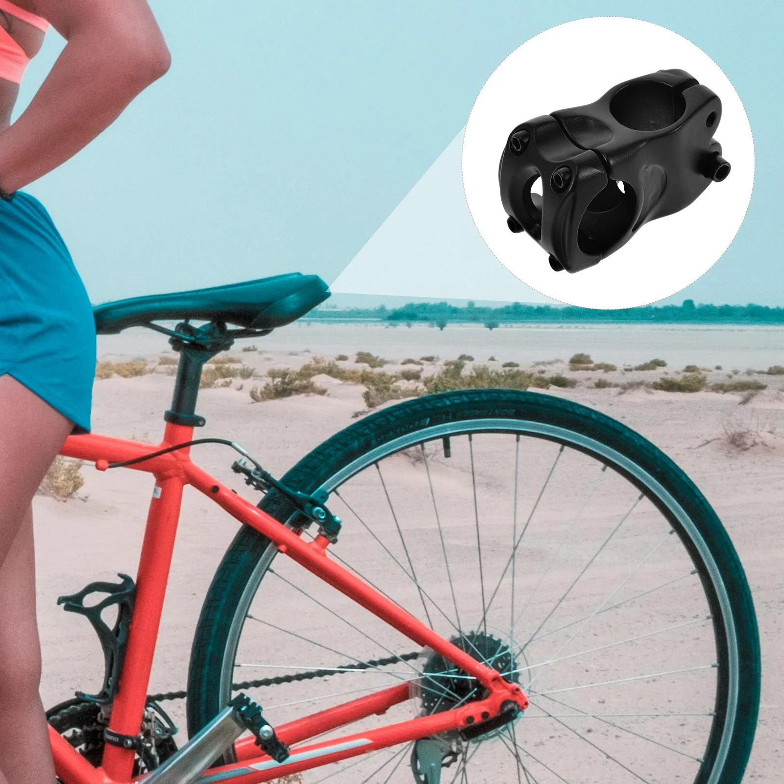 Bike Handlebar Stem Riser Aluminum Alloy Adjustable Stable Steering Suitable Road Downhill Bikes Bike Stem