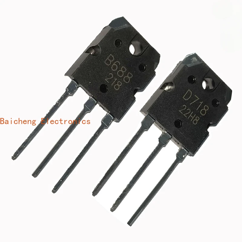 5 Buah 2SD718 2SB688 TO-3P D718 B688 Transistor Penguat Audio