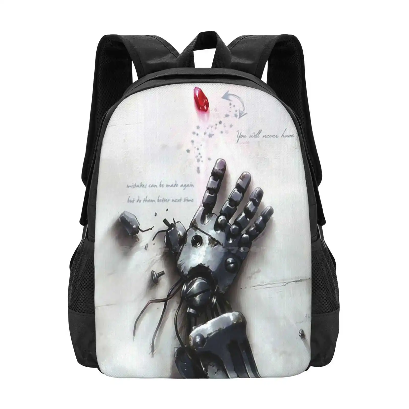 Fullmetal Alchemist - The Philosopher'S Stone Pattern Design Laptop Travel School Bags Fma Fullmetal Alchemist Full Metal