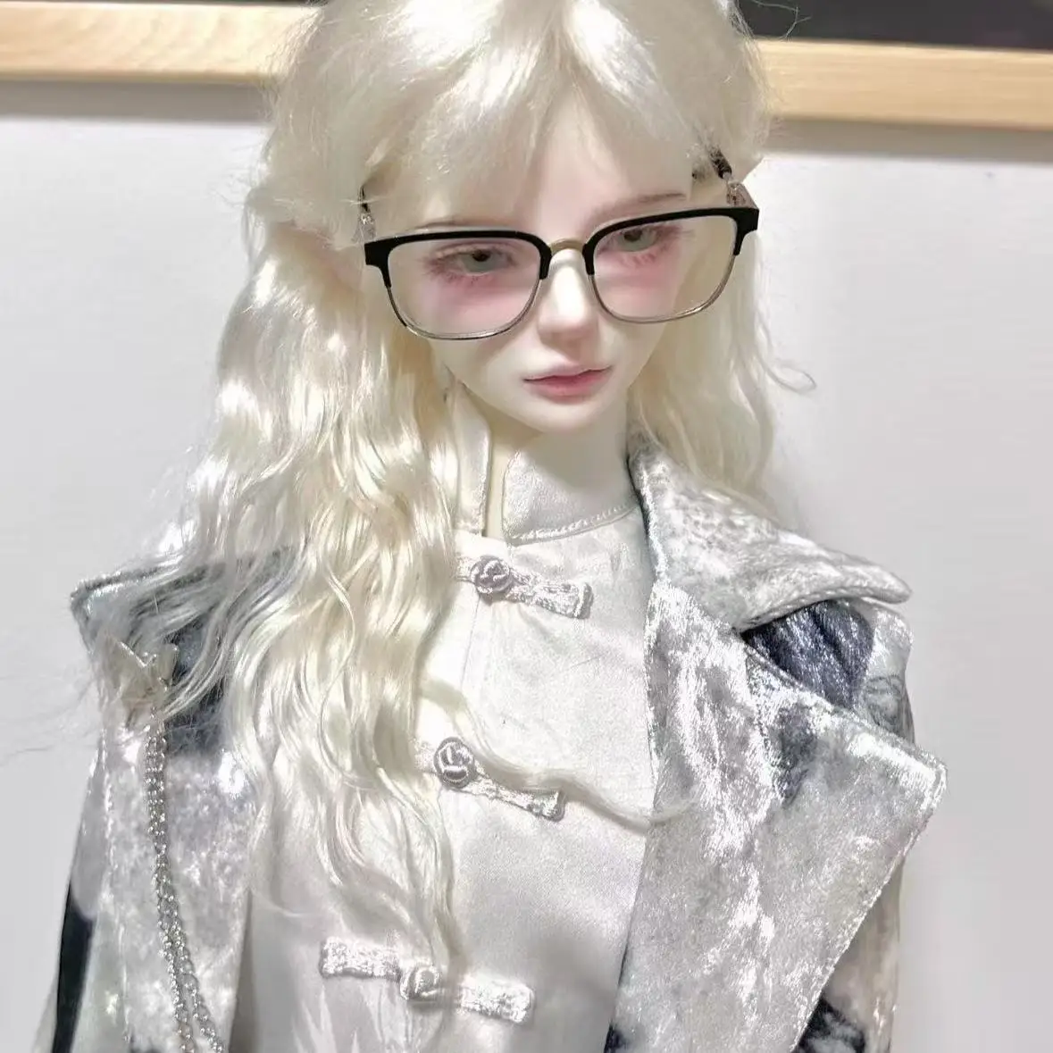 1/6 دمية بليث ملحقات النظارات المعدنية دمية التصوير الدعائم 8.5 سنتيمتر