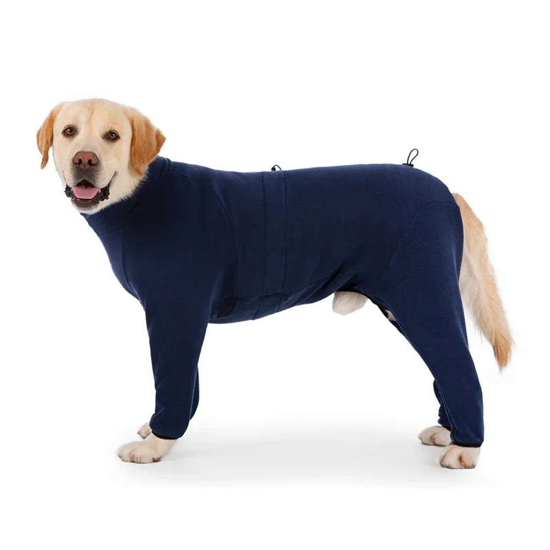 Large Dog Clothes Autumn Winter Dog Anti-shedding Elastic Four-legged Clothes Breathable Warm Housewear Pet Pajamas