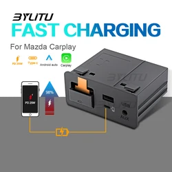 New Type-c 25W Fast Charging Wireless Carplay And Wireless Android Auto Are Suitable For Mazda 2 3 6 CX30 CX5 CX8 CX9 MX5
