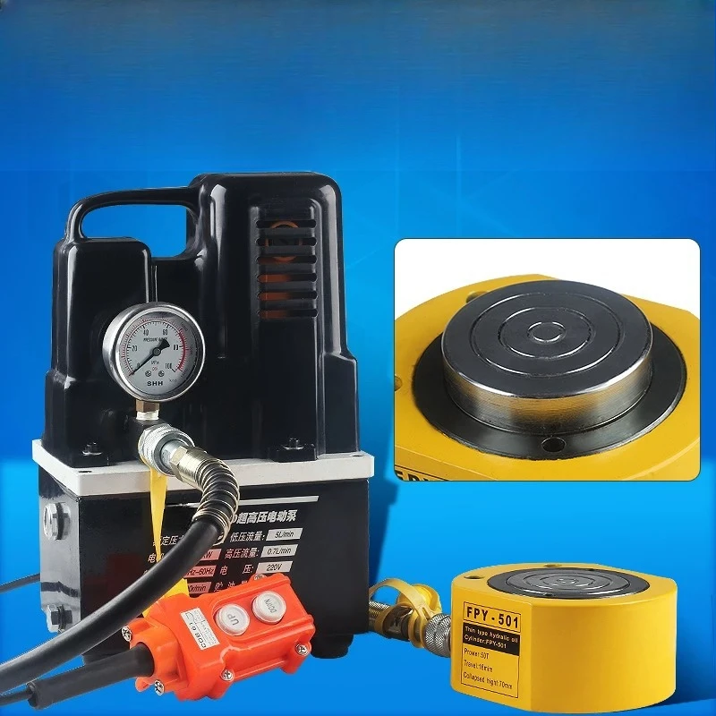 Ultra Thin Hydraulic Cylinder Jack, Separate Ram 5T 20T 30T 50T, Long Stroke Hydraulic Piston 100T 200T