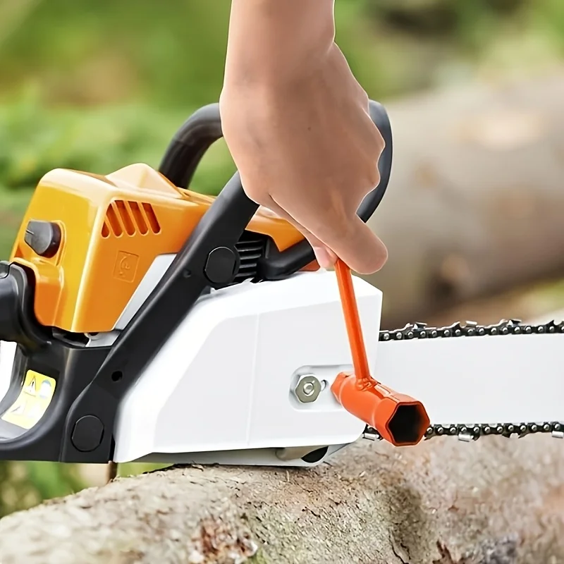 2 Stück 13×19mm Kettensägen-Scrench-Zündkerzenschlüssel, multifunktionaler Reparaturschlüssel, Kettensägenzubehör für Forstarbeiter – Detail 3