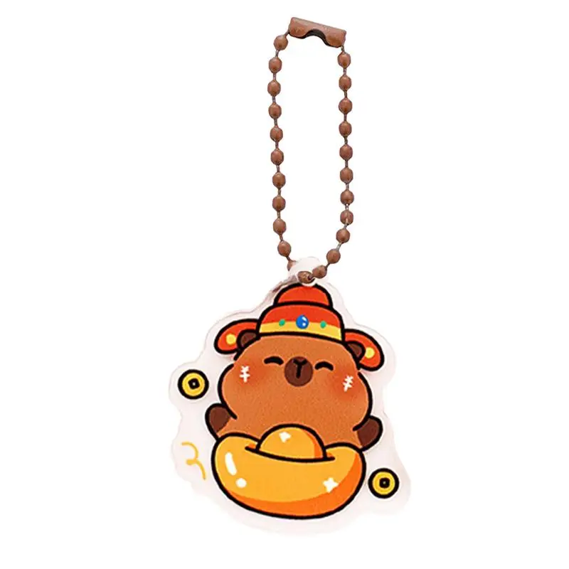 Capybara Acrylic Keychain Capybara Bag Decoration Cute Keychain Backpack Decoration Multifunctional For Backpacks Home