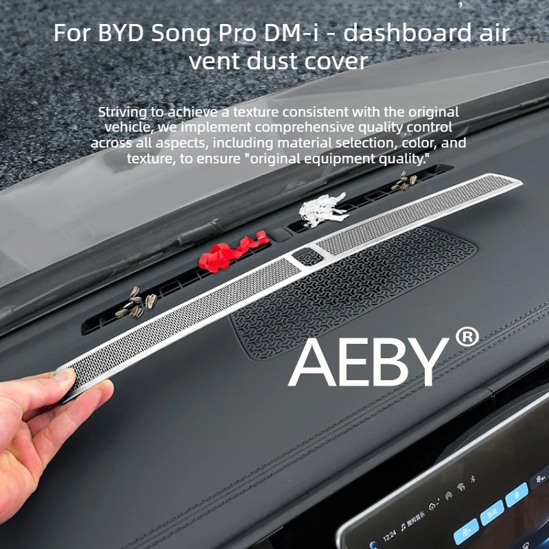 

AEBY For BYD Song Pro DM-i Smart Driving Editio 2025-2026 Dashboard Air Vent Dust Cover,Anti-Rust Dashboard Vent Grille,interior