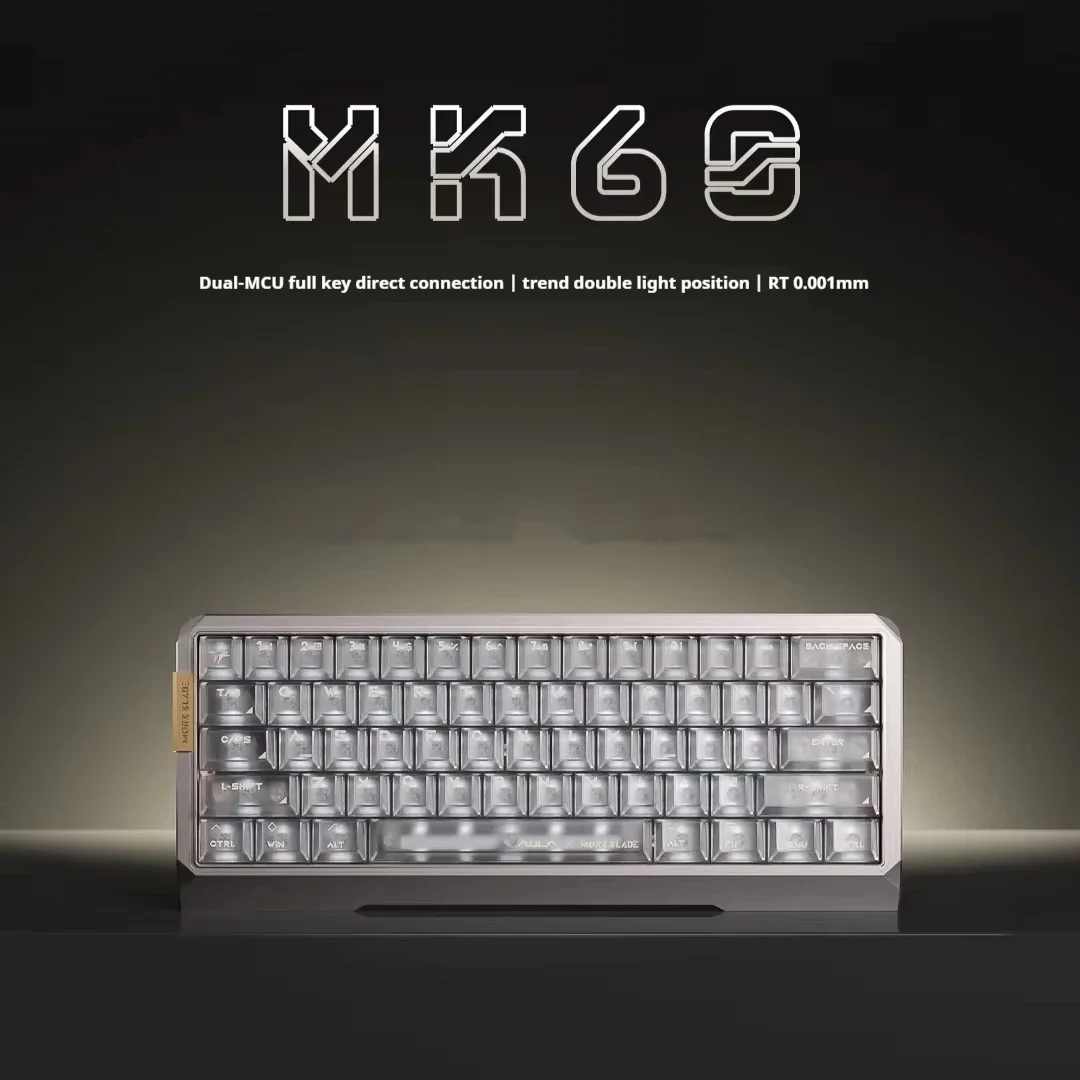 AULA X MORK BLADE MK60 Игровая клавиатура с магнитным переключателем из алюминиевого сплава с ЧПУ RT0.001 Пользовательская проводная механическая клавиатура Аксессуар для ПК