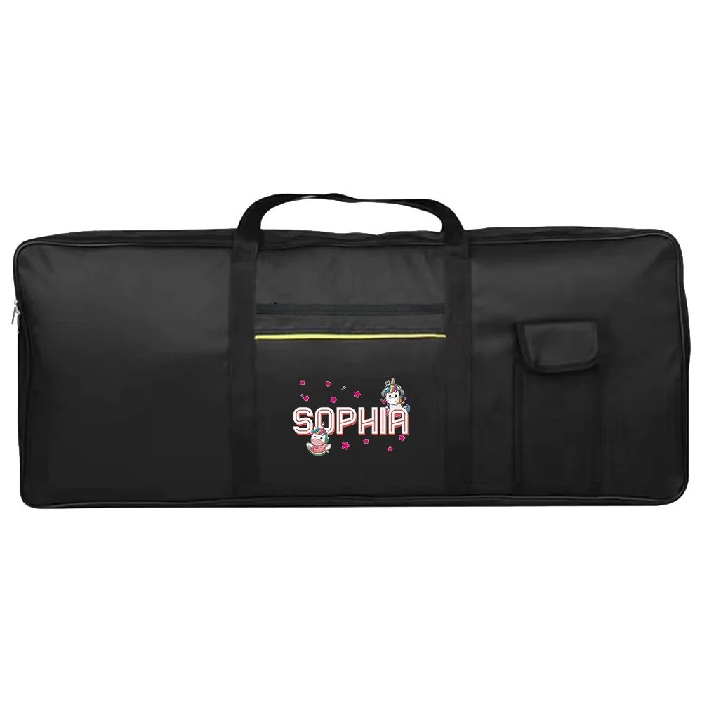 Customized Name Portable Instrument Storage Box 61 Key Electronic Piano Bag Fashion Large Pocket Durable Handbag