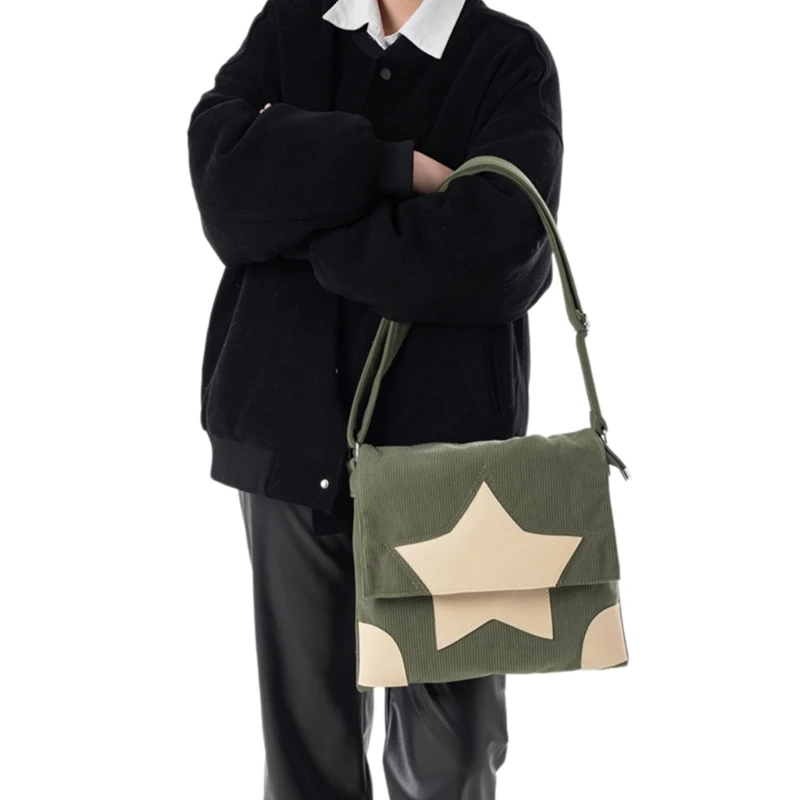 Bolso elegante con bonito adorno estrella, bolso cruzado, bolso hombro