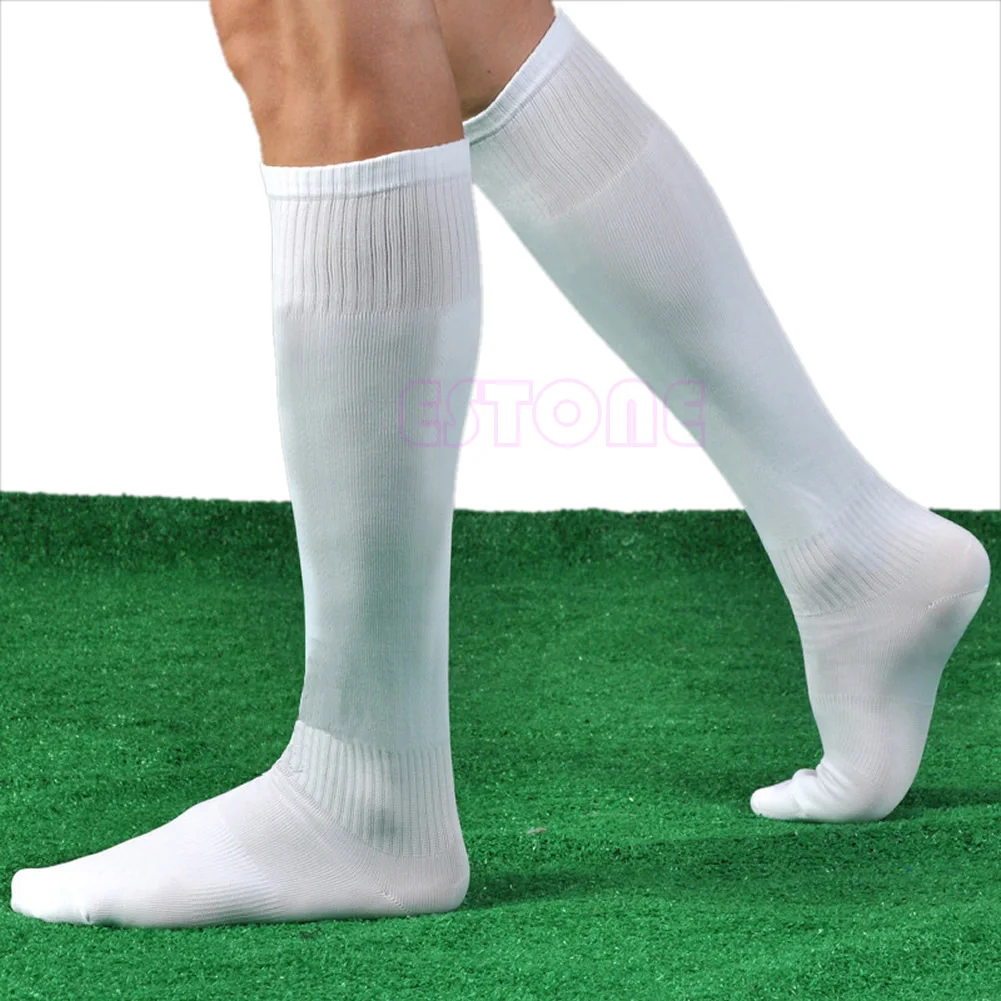 YD61 New Mens Women Sports Long Socks Knee High Football Soccer Hockey Rugby Stocking