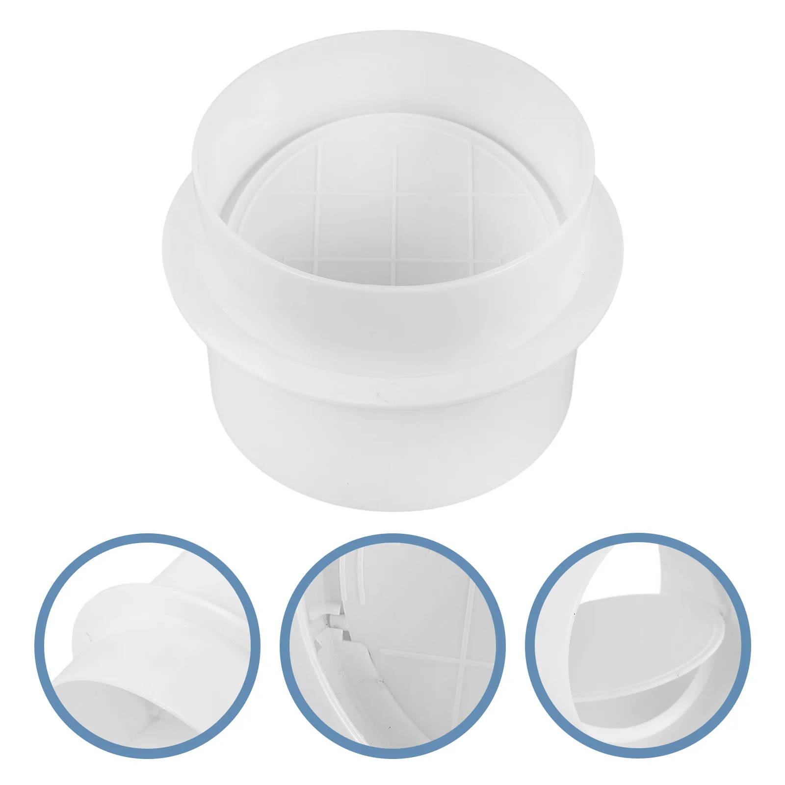 

ABS Durable Air Vent Duct Connector Non-Return Valve for Air Conditioner Exhaust Pipe Ventilation System Part Backflow Preventer
