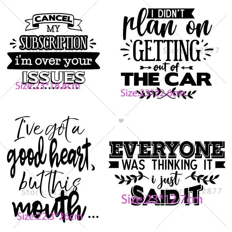 Ready to Press Transfers Sarcastic Grunge Perfectly Imperfect I Can Give You Multiple Sarcasms I've Got a Good Heart patches