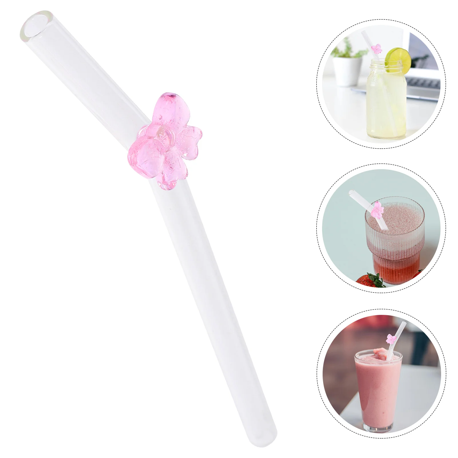 

Automatic Bow Straw Child for Shot Glasses Men Sunglasses Reusable Smoothie Straws