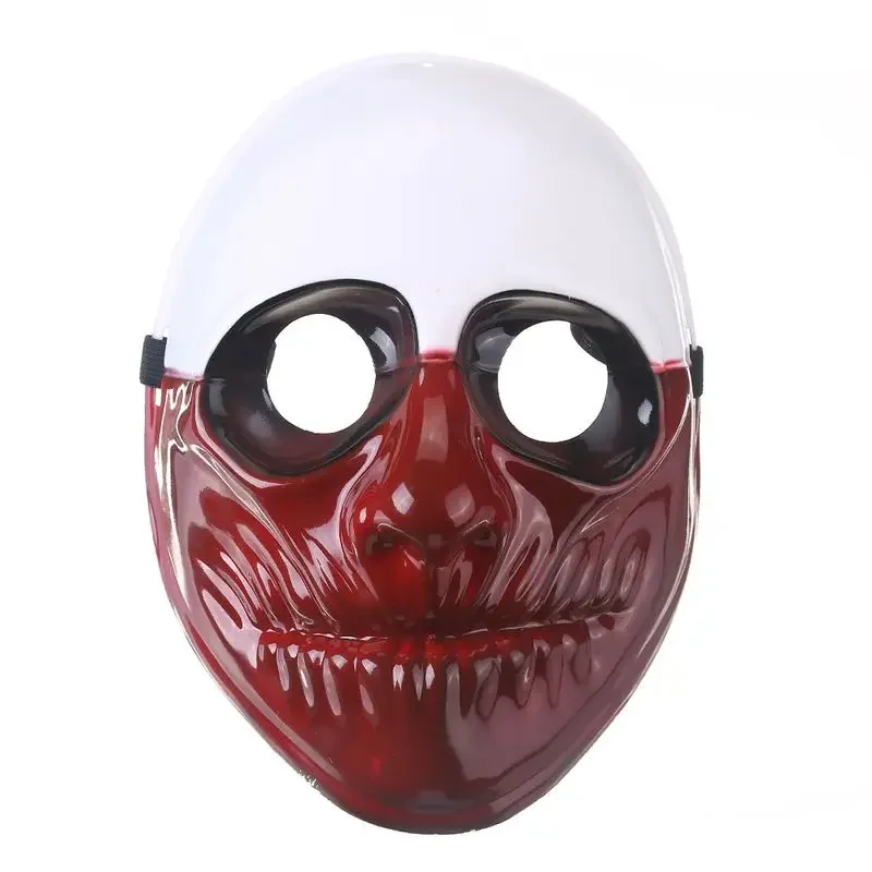Máscara de Payday 2: Novedad en la Serie de Juegos, Máscara de Plástico de Payday 2, Cabeza de Payday 2, Máscara de Payday 2 Roja, Suministros de Mascarada, Máscaras Divertidas