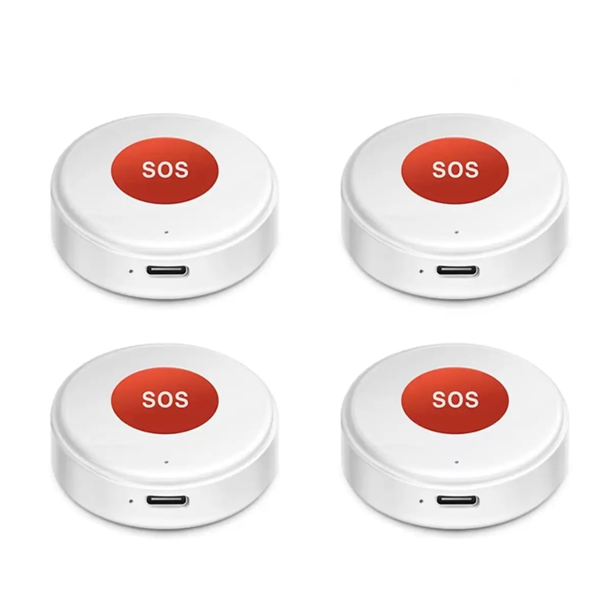 Choice Day 4 Pcs Tuya WiFi SOS Emergency Button Wireless One Key Call Help Home Elderly Children Security Protection B