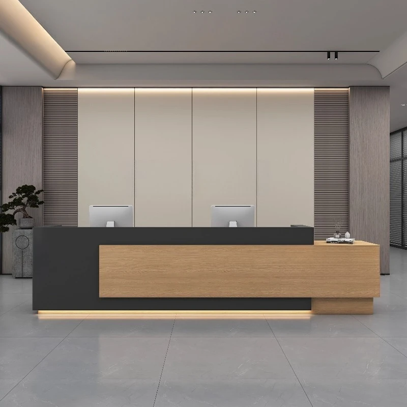 

Front Cafe Reception Desk Counter Hairdressing Modern Reception Desk Business Beauty Salon Bancone Per Negozio Corner Furniture