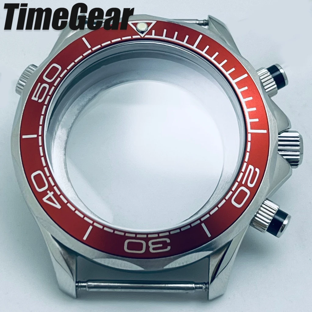 VK63 Multy-functional Quartz Chronograph Watch Case 41mm For VK63 VK64 Movement Seamaster 300 Fit Dial 29.8mm-31.3mm