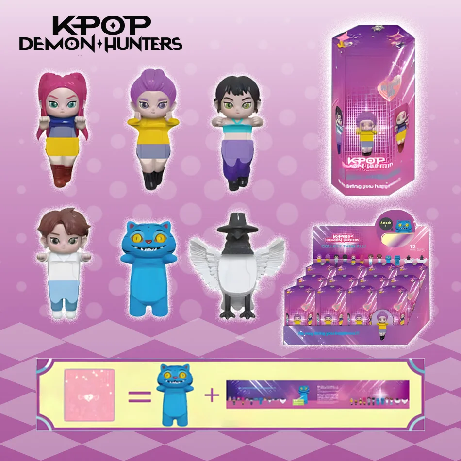 Caja ciega Kpop Demon Hunters, serie de animales, muñeca de caja ciega, adornos para teléfono móvil, coche de moda, juguete para