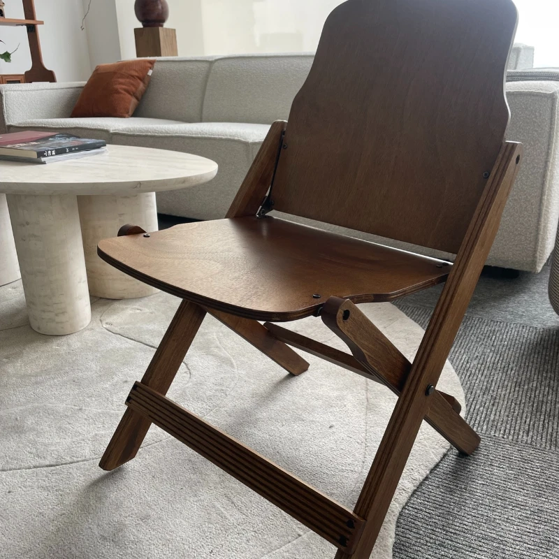 Solid Wood Folding Garden Chair, Outdoor Portable Camping Cadeira de jantar, Varanda Vintage Chaise De Jhump, Mobília do pátio, WK50GC
