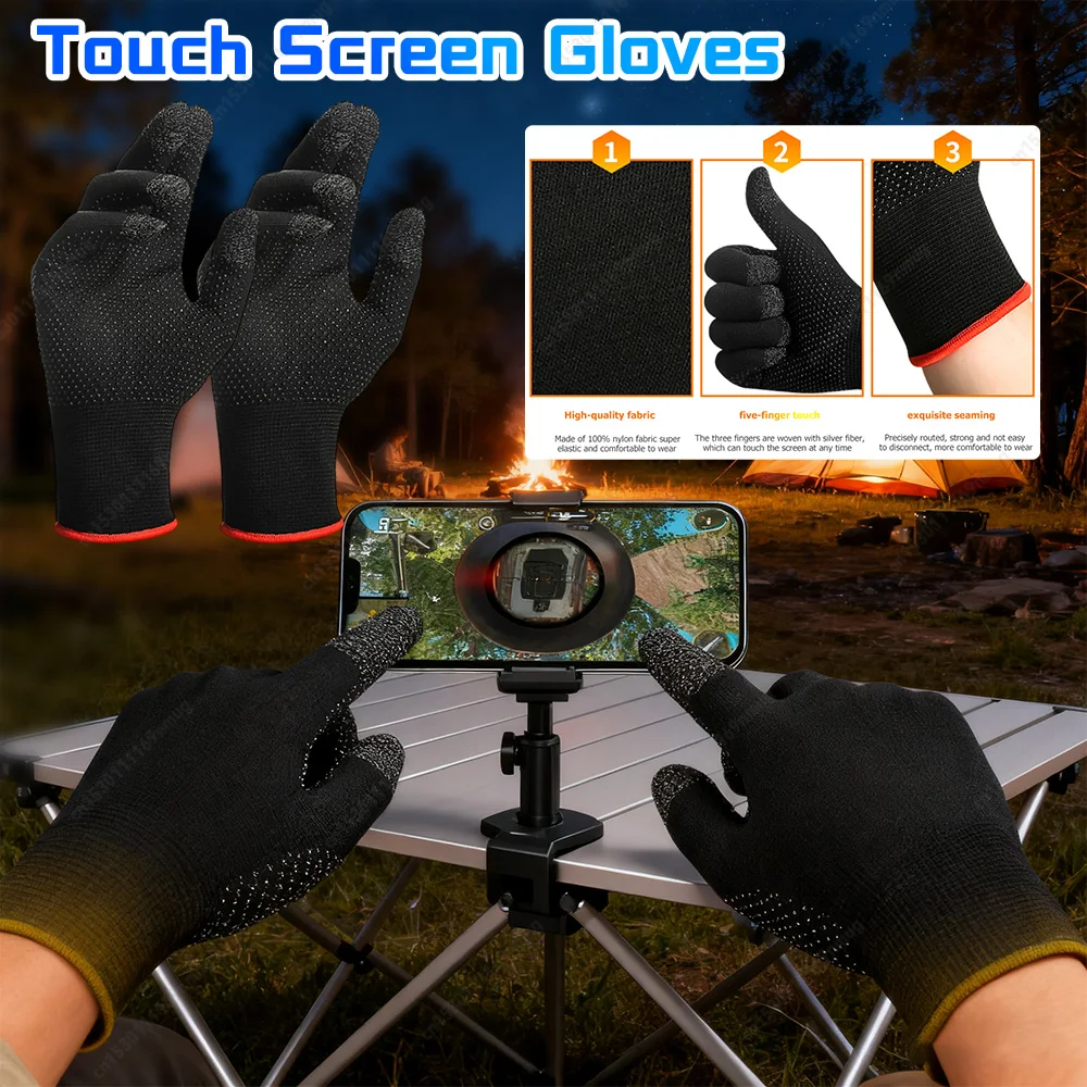 

Унисекс противоскользящие перчатки для сенсорного экрана, дышащие, защищенные от пота вязаные термоперчатки для игр на телефоне, сенсорные игровые перчатки