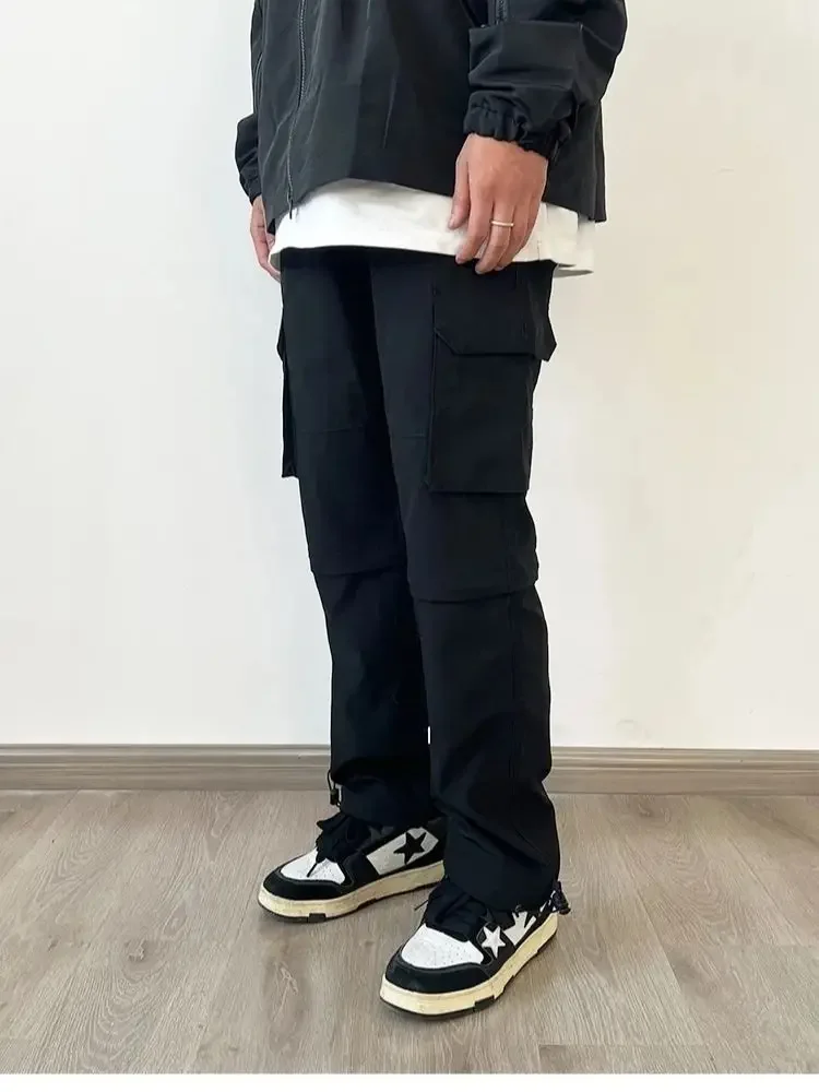 

Fluffy loose ankle sweatpants, training and fitness pants, casual sports pants, men's two-piece, detachable for autumn and winte