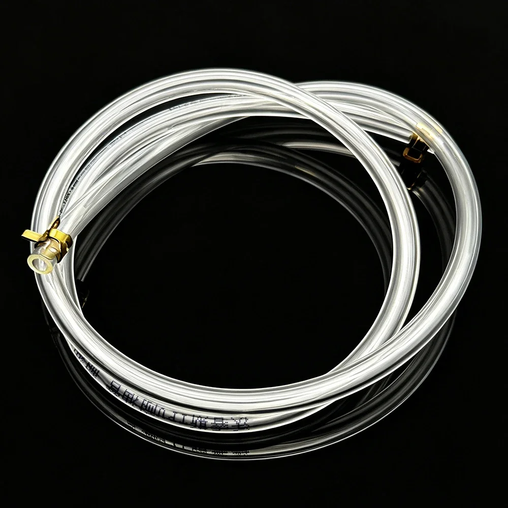 Flexible TPU Petrol Hose with Galvanized Clamps Clear Anti-aging Fuel Line Oil Proof High Pressure Tube ID 4mm~16mm