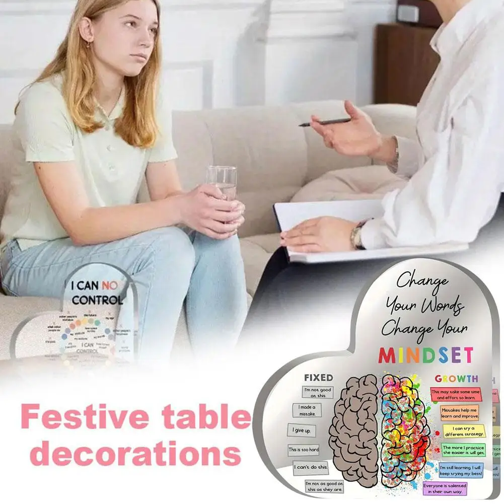 Adornos acrílicos en forma de corazón para la salud Mental, decoración de amor, aliento de escritorio y terapia de regalo educativo, Anx N7F2, nuevo